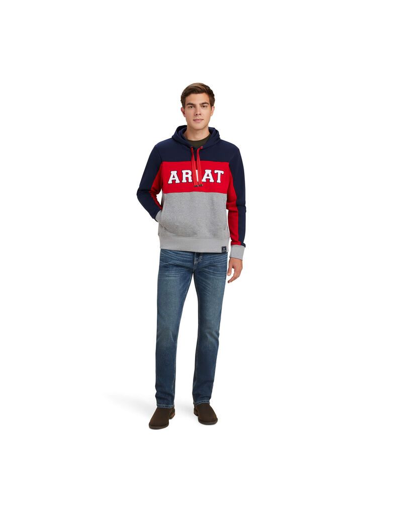 Sweat À Capuche Ariat Rabere Team Bleu Marine | 764801KVH