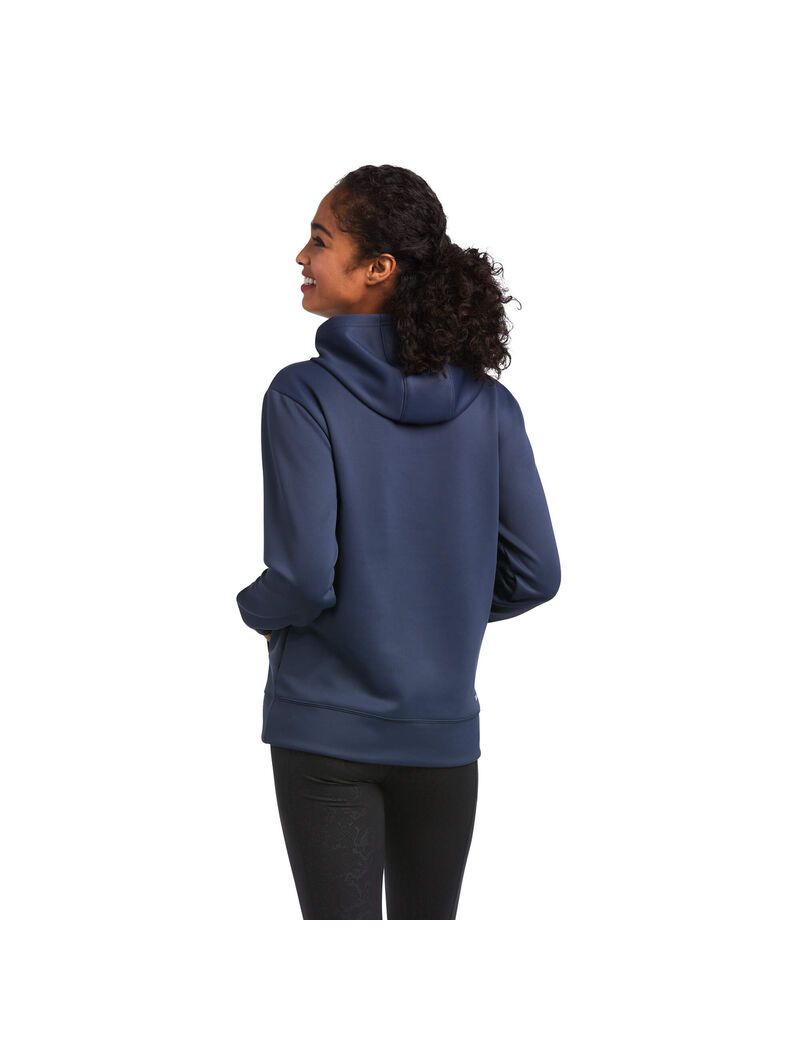 Sweat À Capuche Ariat Tek Bleu | 594718UAG