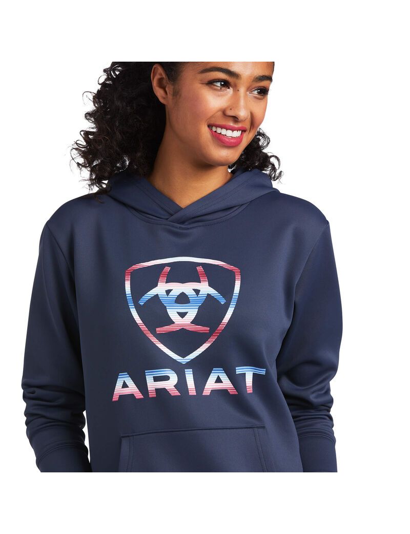 Sweat À Capuche Ariat Tek Bleu | 594718UAG