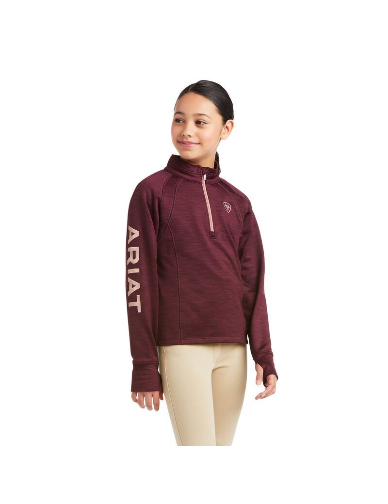 Sweats Ariat Tek Team 1/2 Zip Bordeaux | 694207HFU