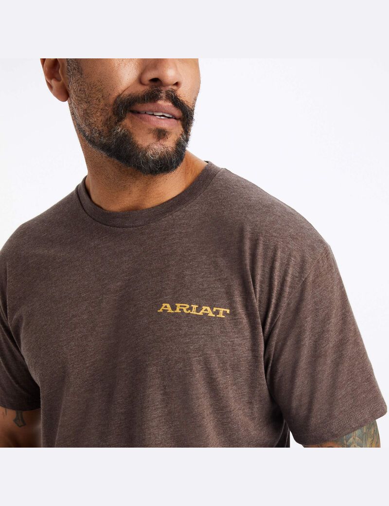 T Shirts Ariat Bronc Buster Marron | 503162ONC