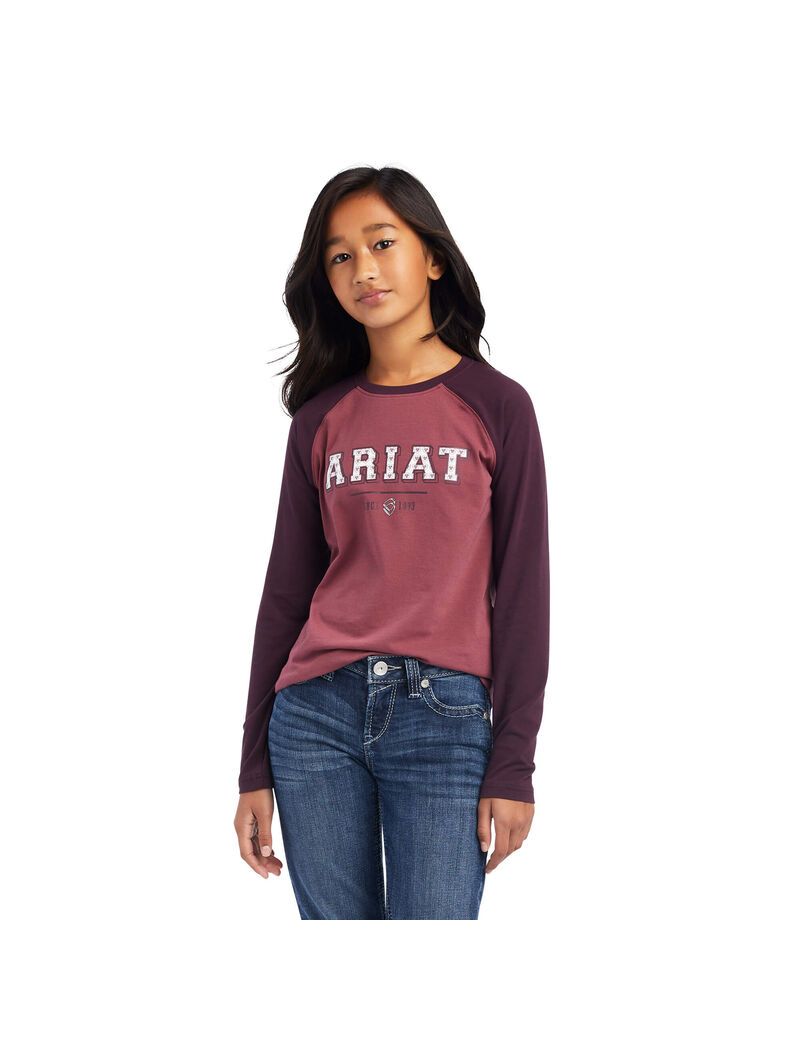 T Shirts Ariat Varsity Rose | 845713CNJ