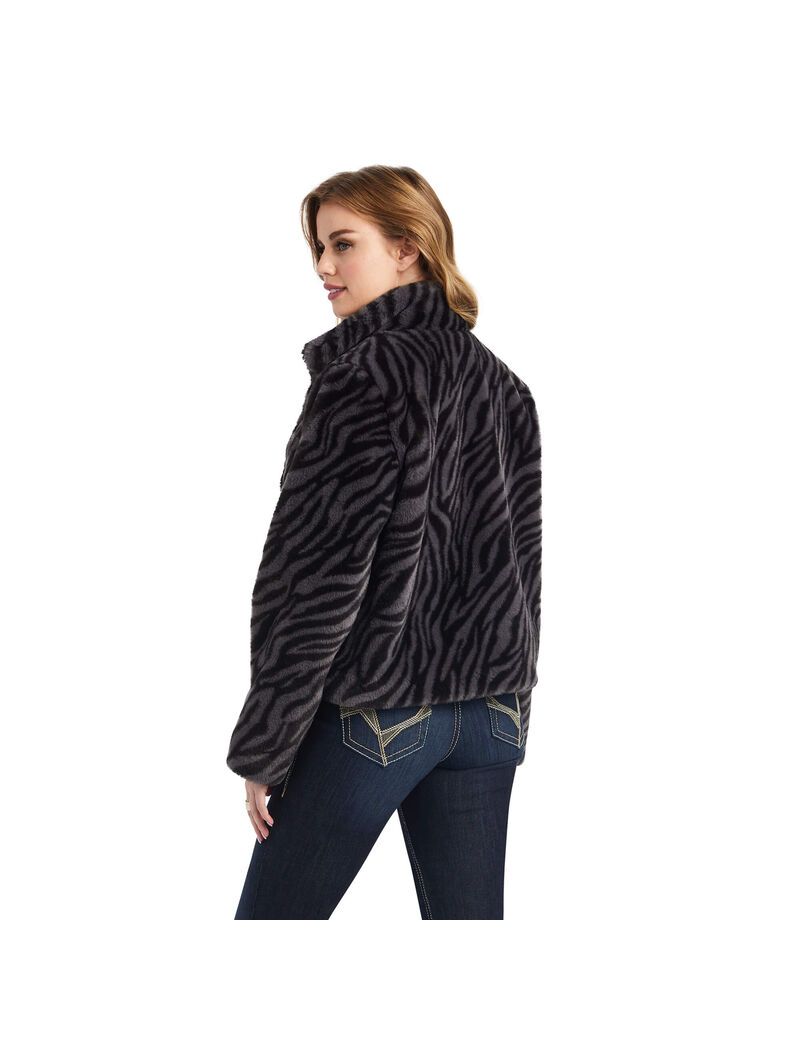 Vestes Ariat City Girl Faux Fur Noir | 320598XFR