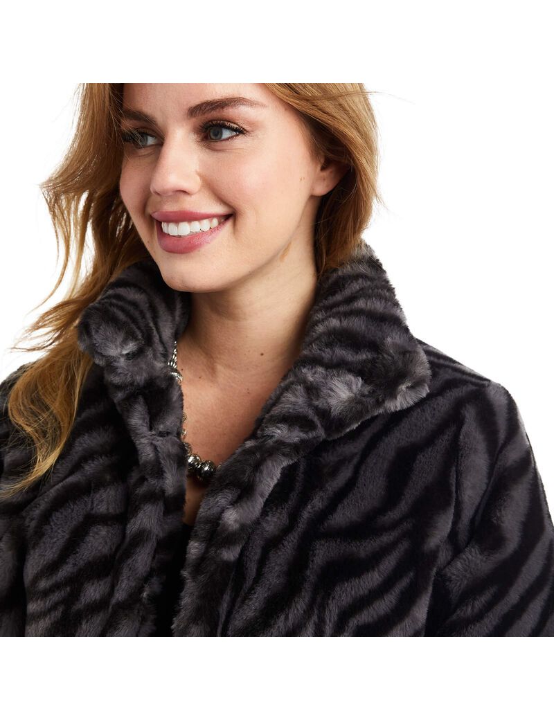 Vestes Ariat City Girl Faux Fur Noir | 320598XFR