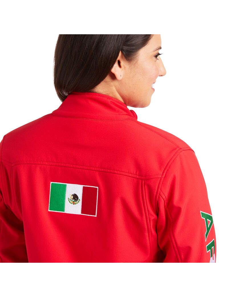 Vestes Ariat Classiche Team Softshell MEXICO Rouge | 541987HXL