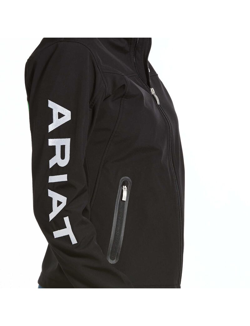 Vestes Ariat Classiche Team USA/MEX Softshell Noir | 610235NXZ