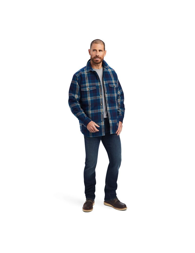 Vestes Ariat Hannoch Shirt Bleu | 642835GQT