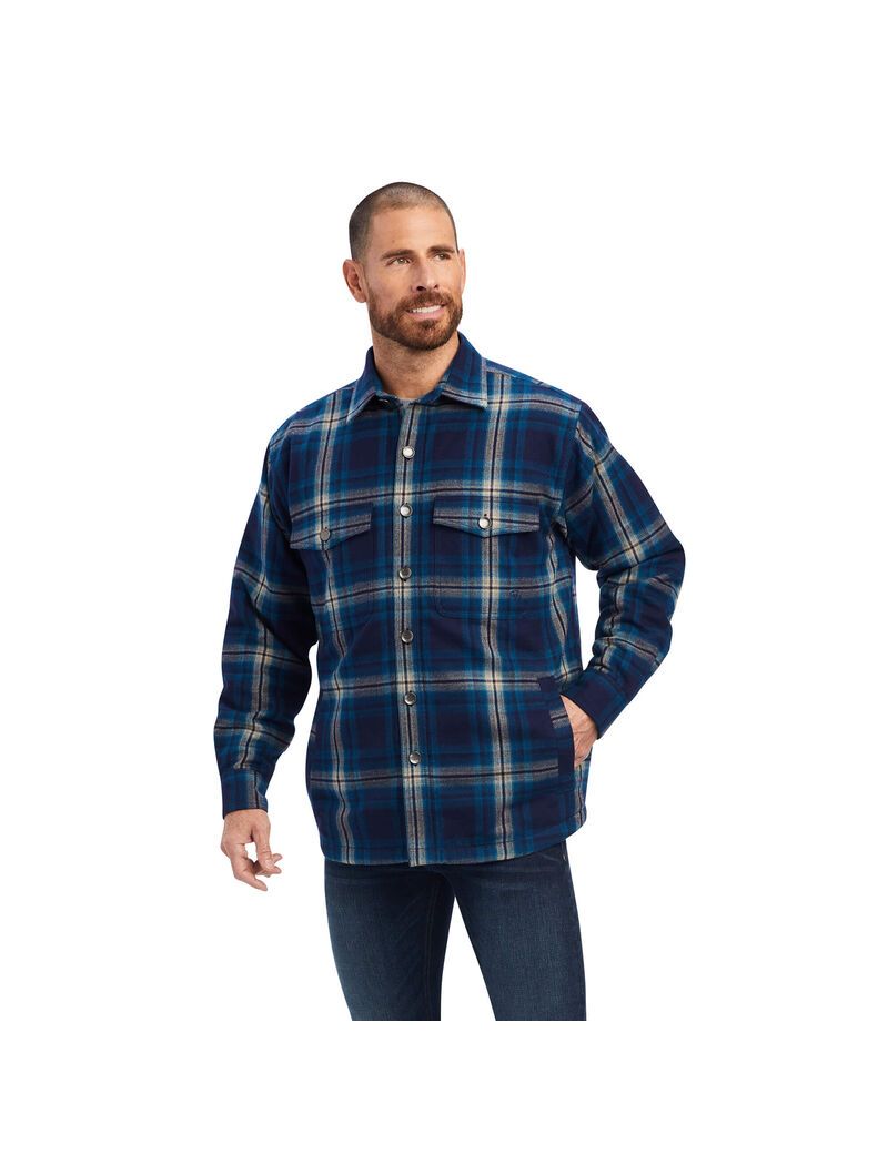 Vestes Ariat Hannoch Shirt Bleu | 642835GQT