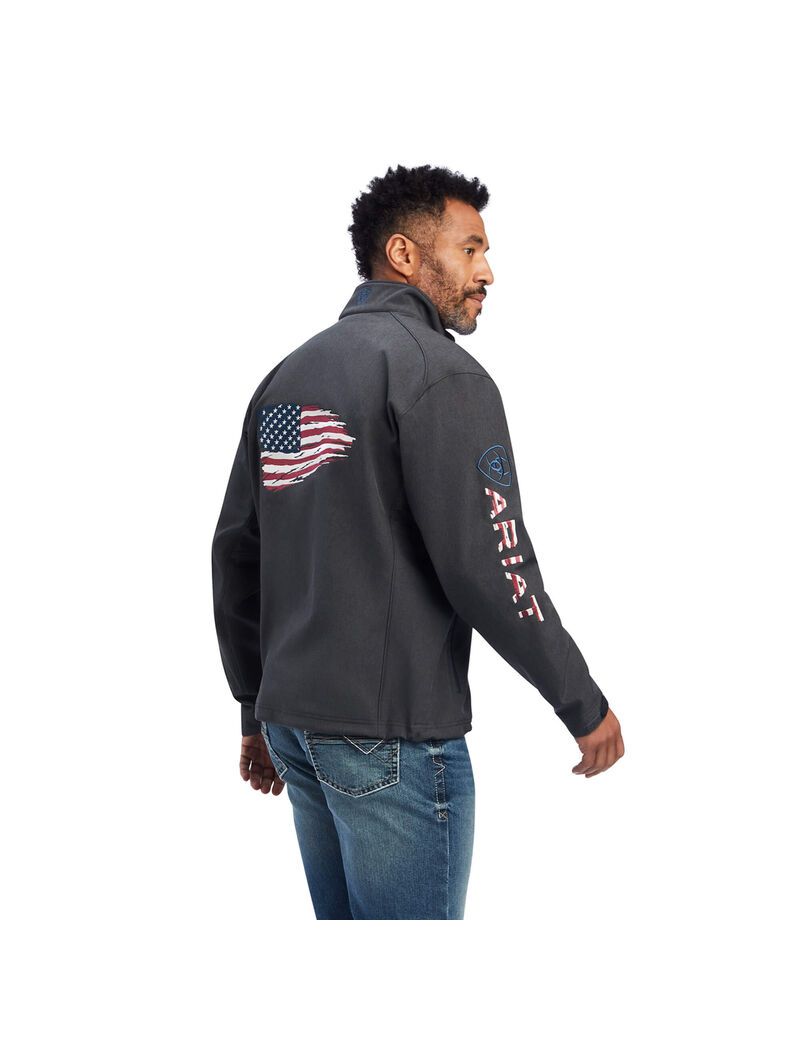 Vestes Ariat Logo 2.0 Patriot Softshell D'eau Resistant Grise | 206839LYU