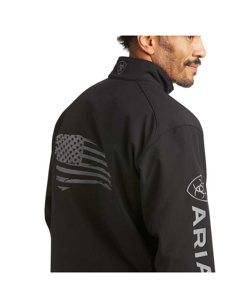 Vestes Ariat Logo 2.0 Patriot Softshell D'eau Resistant Noir | 746129JPC