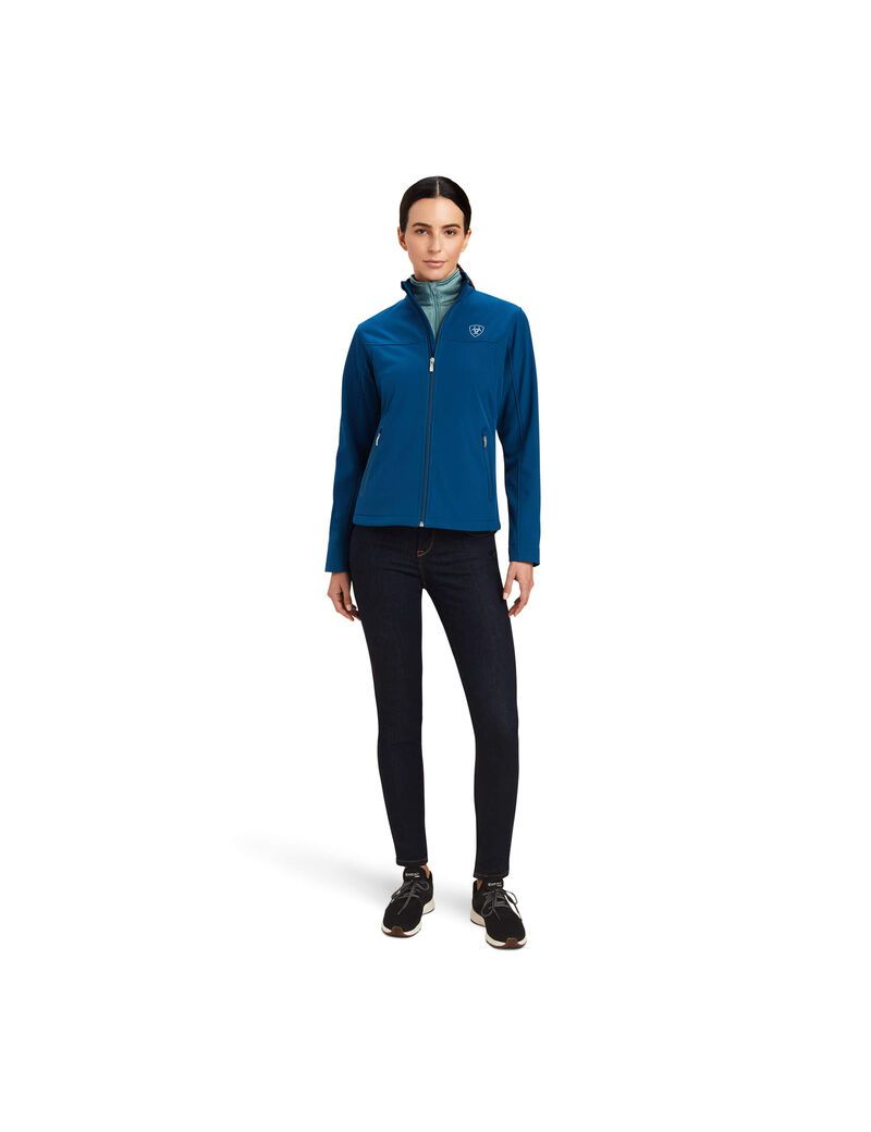 Vestes Ariat New Team Softshell Bleu | 309718FOG