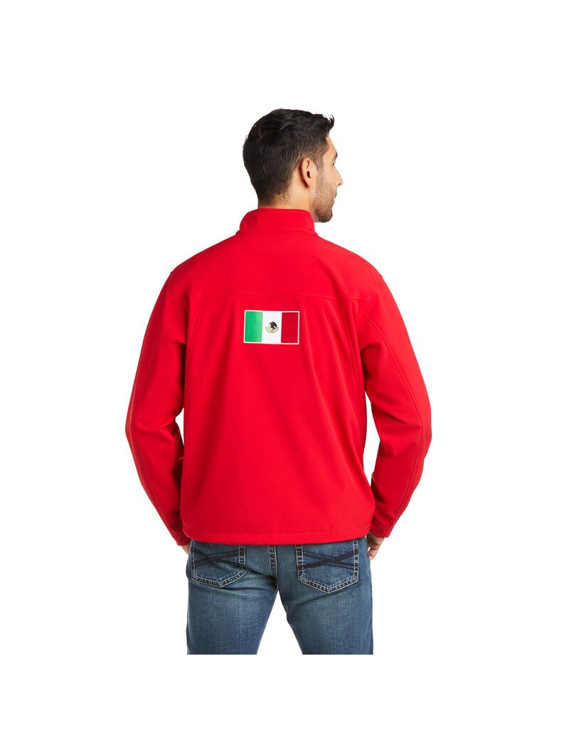 Vestes Ariat New Team Softshell MEXICO Rouge | 362781PCE