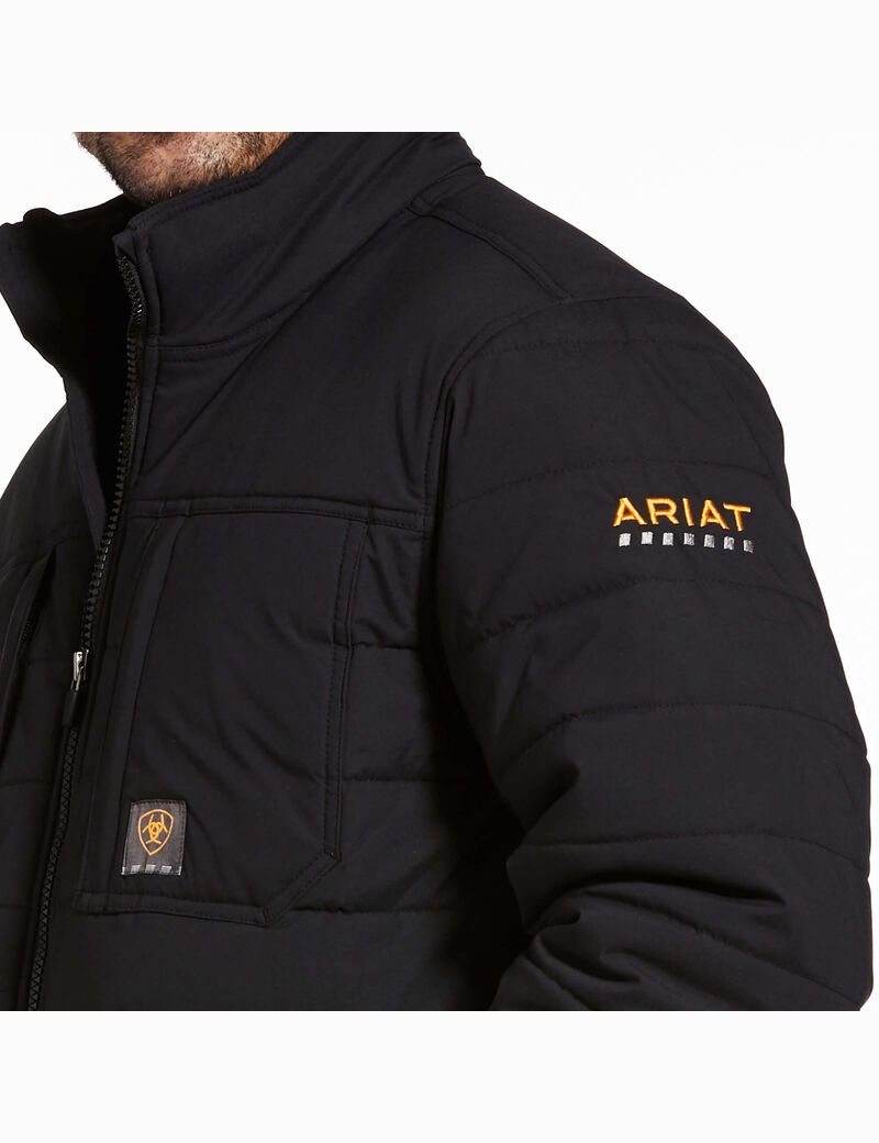 Vestes Ariat Rebar Valiant Stretch Tela D'eau Resistant Insulated Noir | 978034CTL