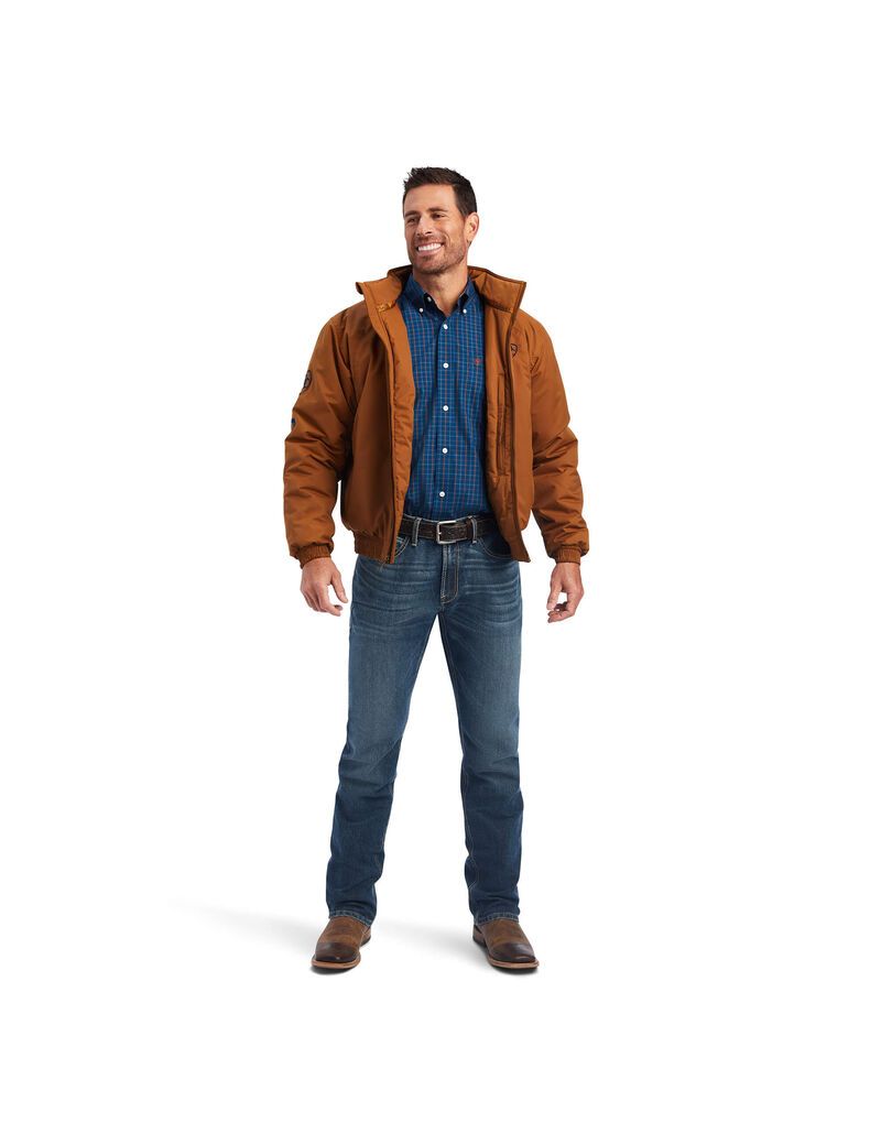 Vestes Ariat Team Logo Insulated Marron | 790584YLH