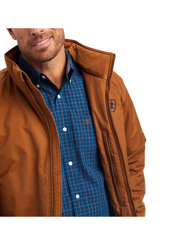 Vestes Ariat Team Logo Insulated Marron | 790584YLH