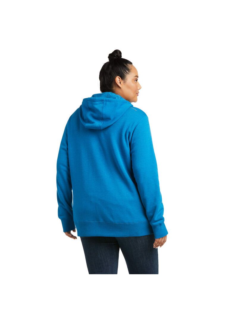 Vêtements De Travail Ariat Rebar Skill Set 1/2 Zip Hoodie Bleu | 263574ECR