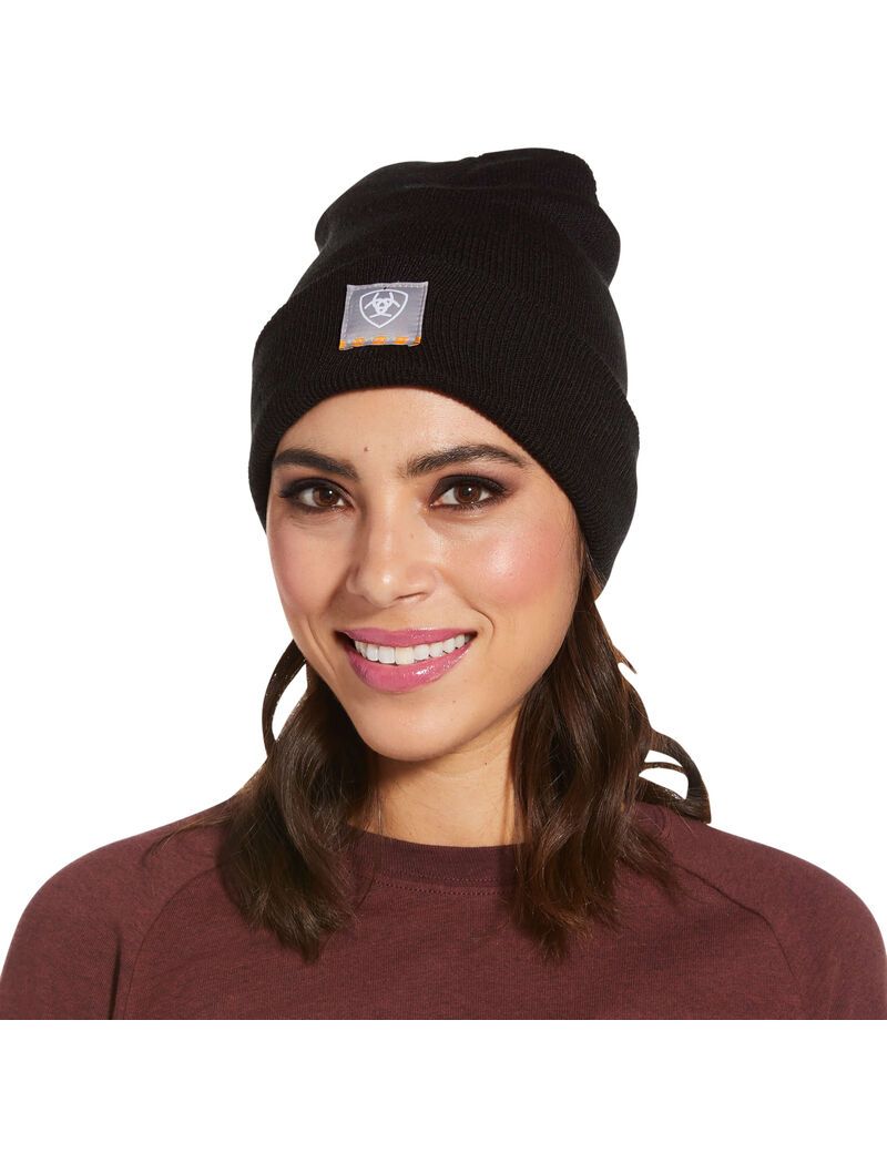 Vêtements De Travail Ariat Rebar Watch Cap Noir | 125760COU